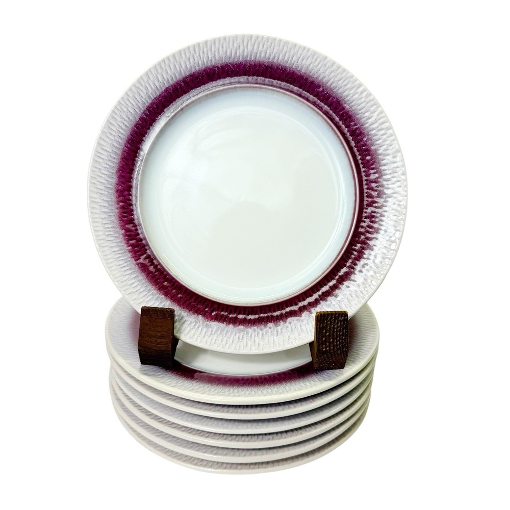 Pfaltzgraff Everyday Eclipse Plum Purple - Lot Of 7 - 8" Salad Plate